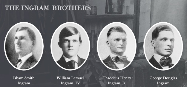Ingram brothers photo. Isham Smith Ingram, William Lemuel Ingram, Thaddeus Henry Ingram, George Douglas Ingram