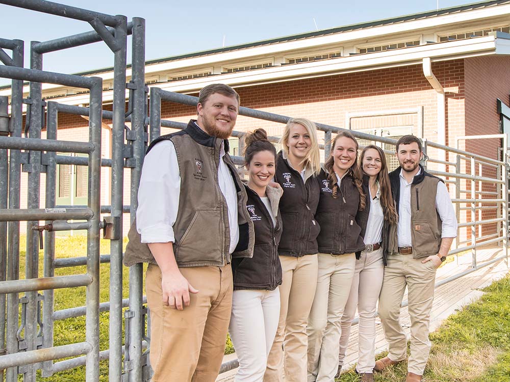 Auburn’s national championship team are, from left: Isaac Jones, Laura Croom, Meghan Helmer, Emma Crowley, Cecelia Chapman and Travis Sulfridge.