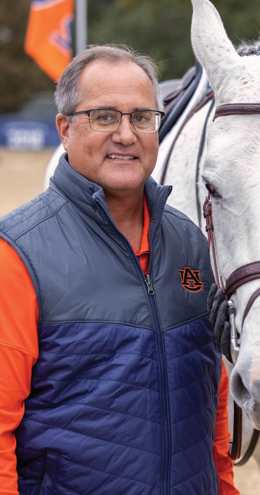Coach Williams with a horse