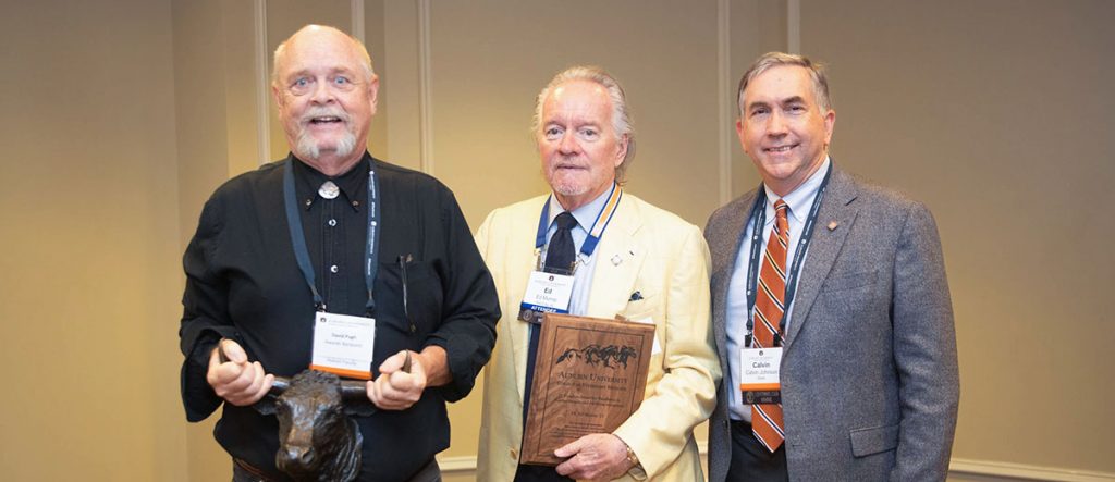From left to right: Dr. David Gartrell Pugh, Dr. Edward F. Murray and Dean Calvin Johnson