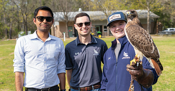 Research team with Petey